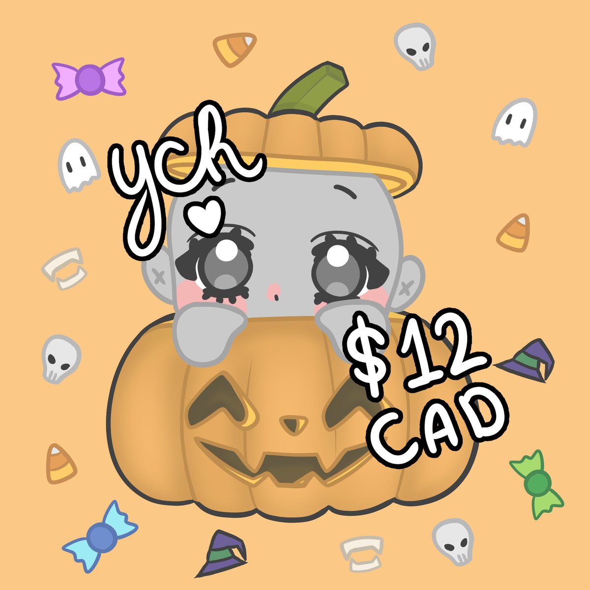 zizichiuVT's tweet photo. I made my very first YCH commission just in time for Halloween, only priced at $12 CAD. I can draw both female &amp; male chibis :3

available on my VGen

#art #vtuber #oc #ych #chibiych #halloweenych https://t.co/mv4vA148Lh