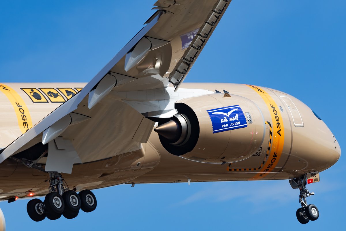 CAlloing's tweet photo. Hey !! Welcome back bid bird !! First flight completed this afternoon for the first @Airbus #A350F #FWXLD . Now waiting to saw her again in the sky ! This livery is clearly amazing !! #Avgeeks #Avgeek https://t.co/j8xLwsoAUV