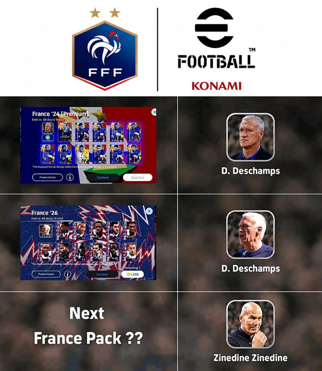 QuickupdeteEFB's tweet photo. 🚨 ZINEDINE ZIDANE LOOKS SET TO COME TO eFOOTBALL! 🔥

The legend is on the way… 🔜👀🇫🇷 #efootball #イーフト https://t.co/Bss0pBuG7L