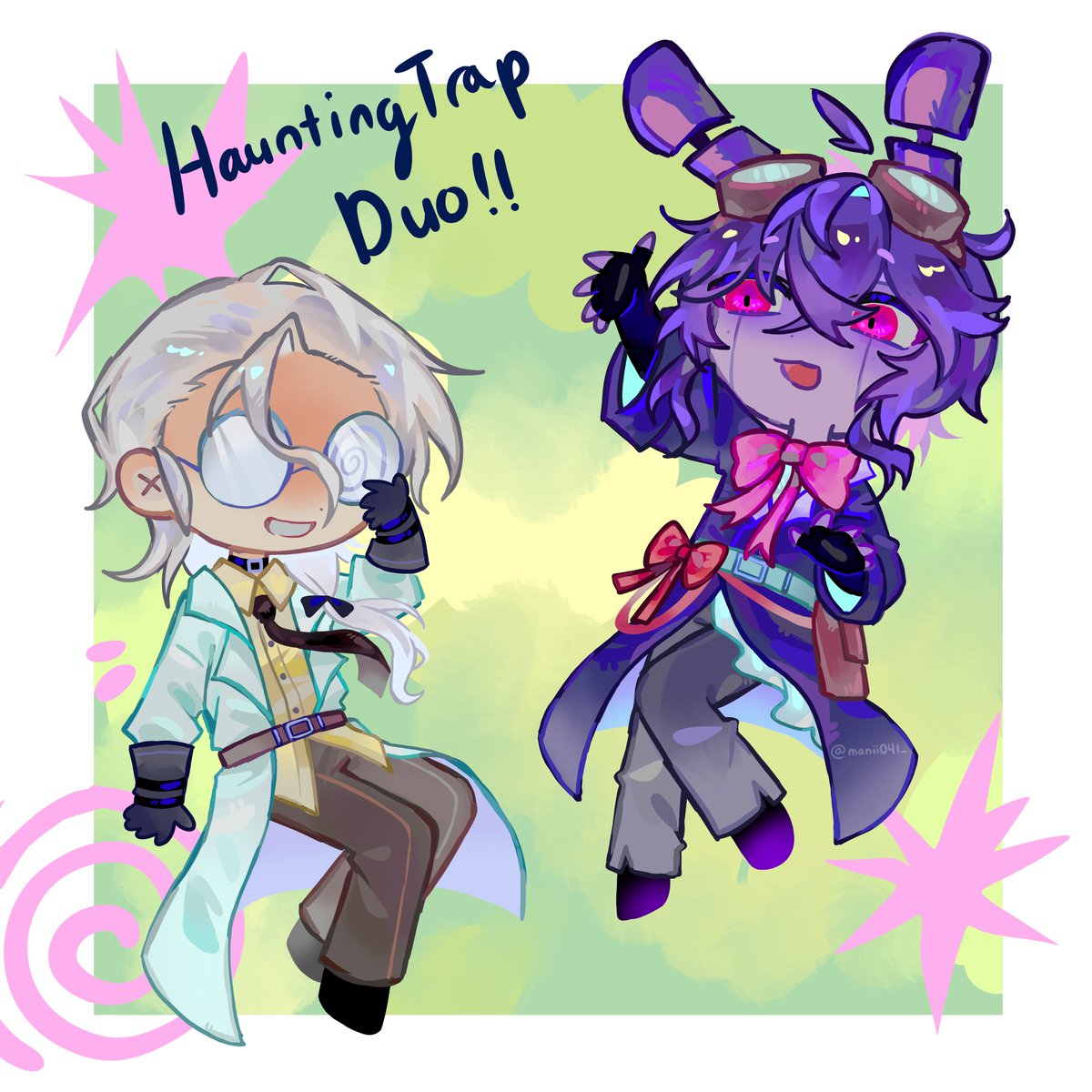 CH37863's tweet photo. I forgot this but my friends drew for me Hauntingtrap Duo!!!! I don't know their X account huhu they're so cute sobs thanks both of you
#judelow #shadowmct #mcyt https://t.co/AkfXi6GFlc