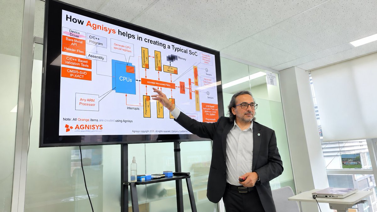 Agnisys's tweet photo. TestBench Agent
From specification to coverage with less manual effort.
🔹 Verification Plan
🔹 Environment & SVA
🔹 Simulation
🔹 Coverage
Accelerate verification with IDS-AI™.
#IDesignSpecAI #Agnisys #ChipDesign #AI
#IDesignSpecAI #Agnisys #ChipDesign #Semiconductor https://t.co/gzd6ULSSUr