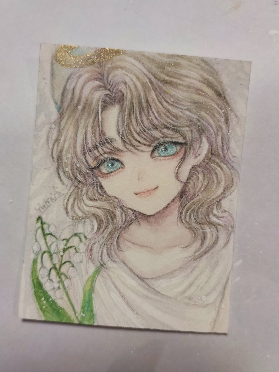 Yuka__Akari's tweet photo. #祈り導く君に救いを_作品紹介

ミニ額にかわいい系の天使さんを描かせていただきました🪽

明日からの会期すっごく楽しみです💓
おやすみなさい…😪 https://t.co/vqYKzvoJm8