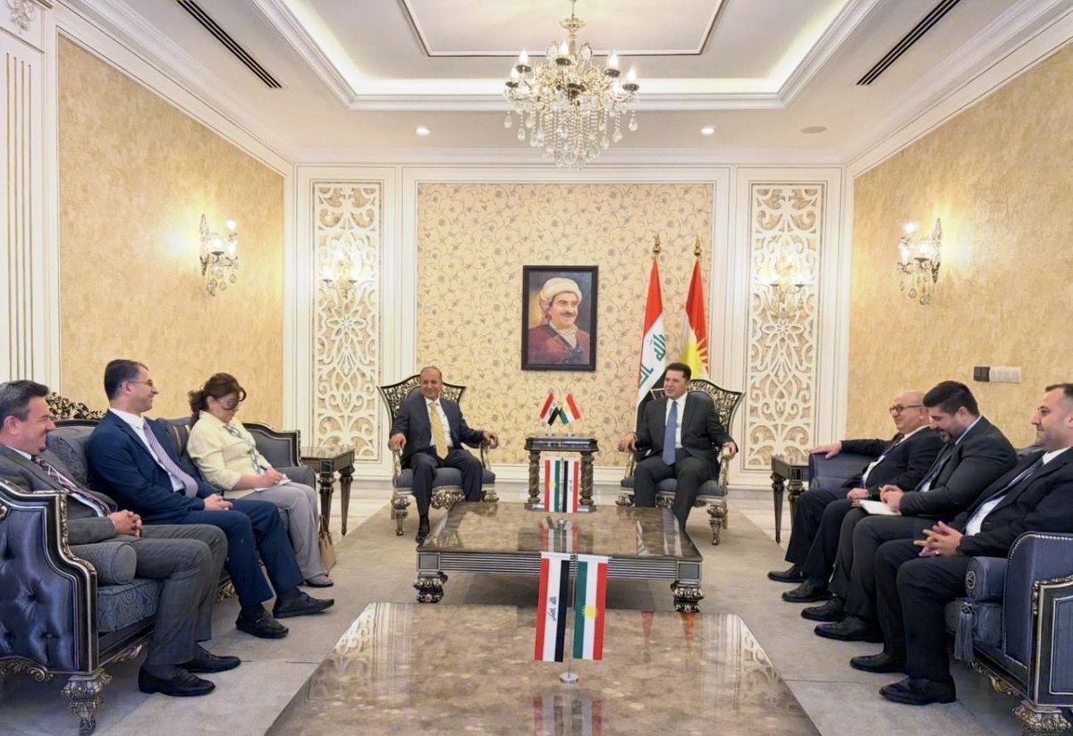 KRG_Coordinator's tweet photo. Today in Erbil, I received a delegation from the Kurdistan Components Network to discuss component rights, civil society cooperation, and UPR follow-up. We also agreed to organize a workshop on countering hate speech with diplomatic and community representatives. https://t.co/3zRq7cYXlu