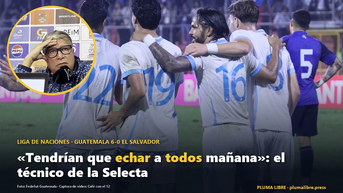 PlumaLibrePress's tweet photo. ⚽ «Tendrían que echar a todos mañana», dijo Bolillo Gómez tras el 6-0 de Guatemala a El Salvador. «Desastre. De todos nosotros: técnico, los jugadores, todos». La Selecta queda quinta de seis en su grupo y el viernes recibe a Jamaica. https://t.co/FfBSmM4aEx