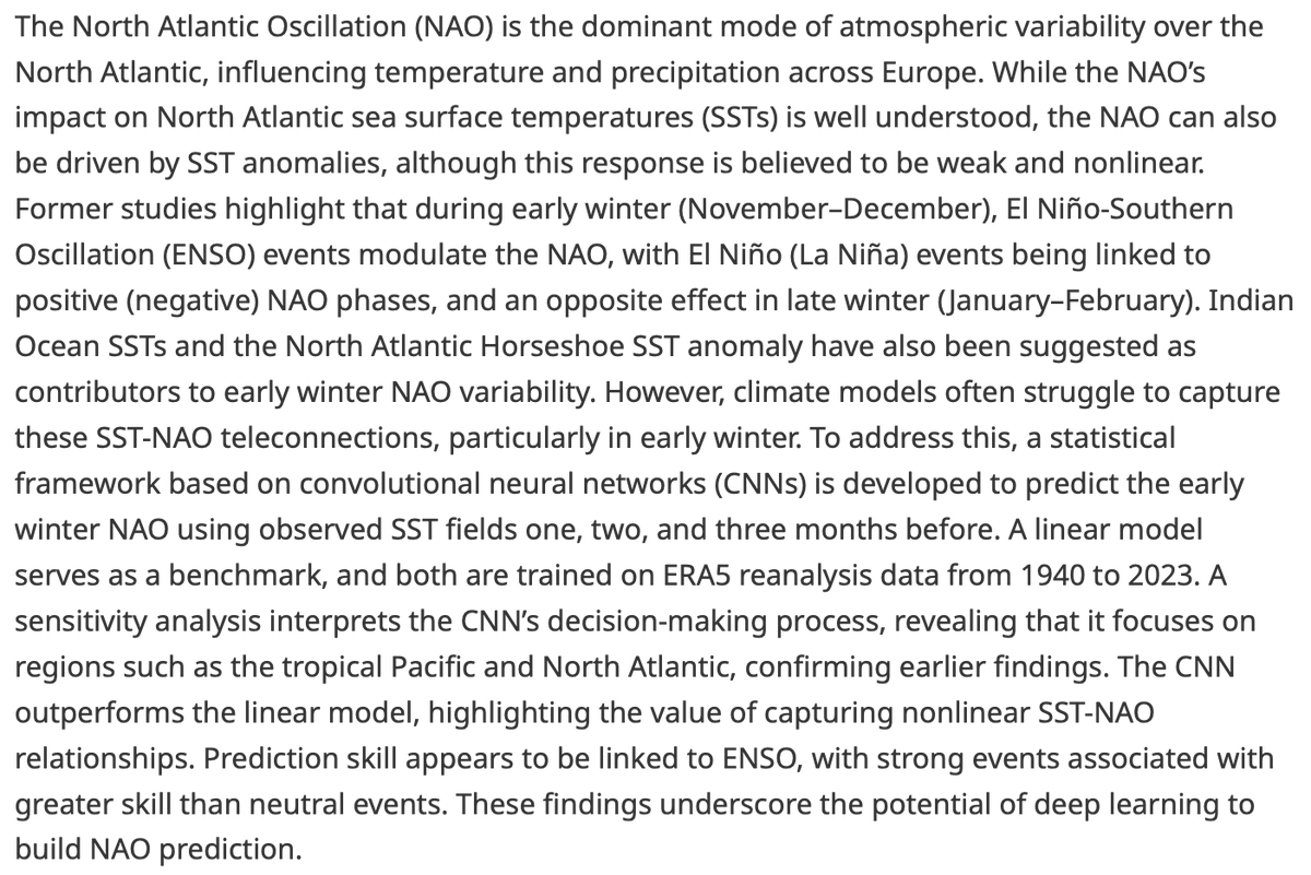 EnvDataScience's tweet photo. New article!

CNN-based forecasting of early winter NAO using sea surface temperature

👉https://t.co/te0bxEb6q2
✍️Elena Provenzano, Guillaume Gastineau, Carlos Mejia, Didier Swingedouw and Sylvie Thiria

#CNN #NAO #ENSO https://t.co/Gci426JLgO
