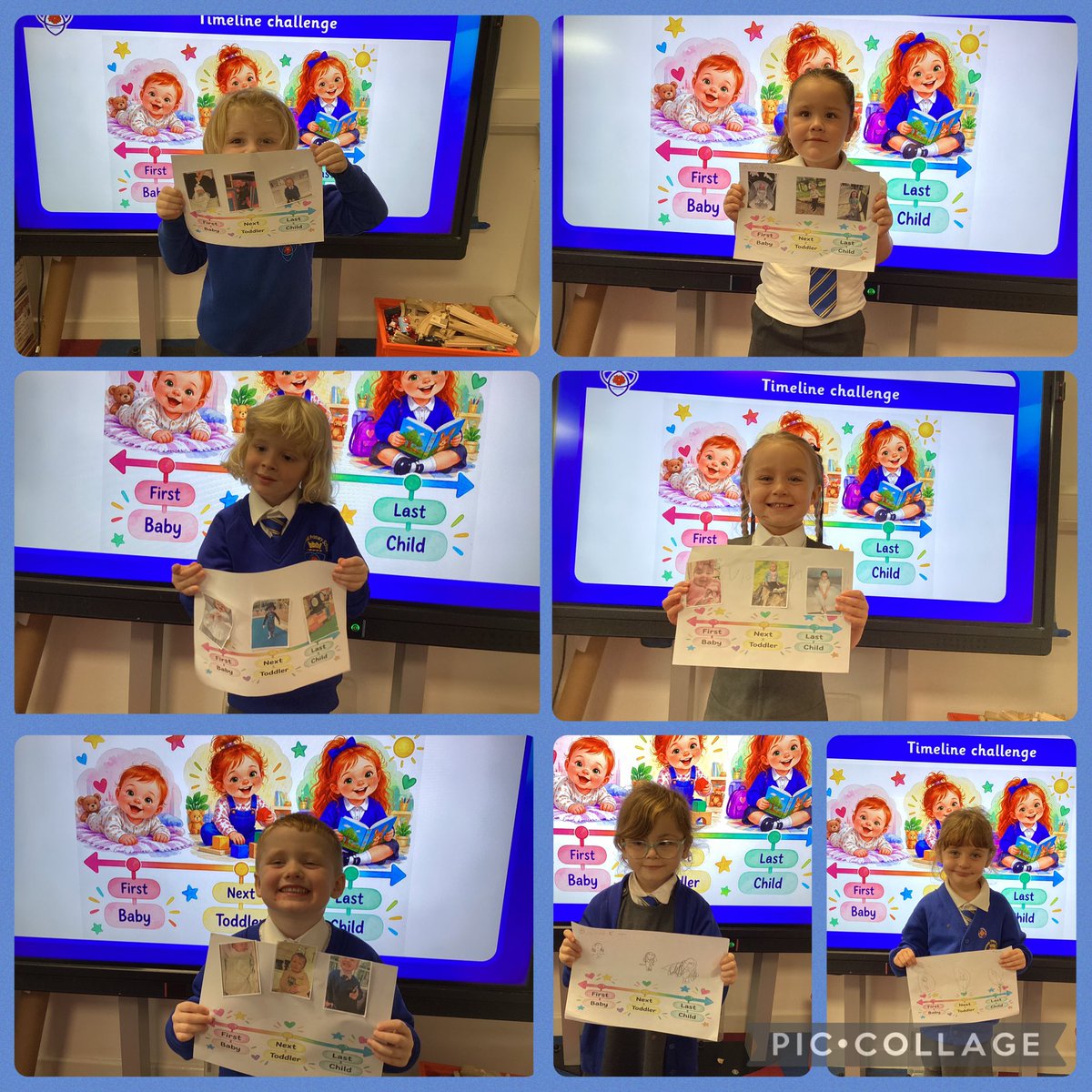 Parkfield's tweet photo. ๐ผโก๏ธ๐ถโก๏ธ๐ง Today we enjoyed a timeline challenge, ordering pictures from baby to toddler to child! A fun way to develop communication, sequencing skills and understanding of growth and change. ๐ฑโจ #EYFS #LearningThroughPlay https://t.co/iopSDxcQwR