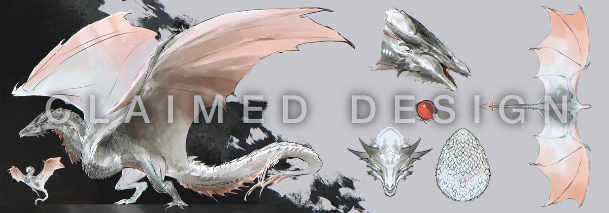 ItsAlpha___'s tweet photo. #ASOIAF dragon design (sold)! https://t.co/JvgBuUNP6q