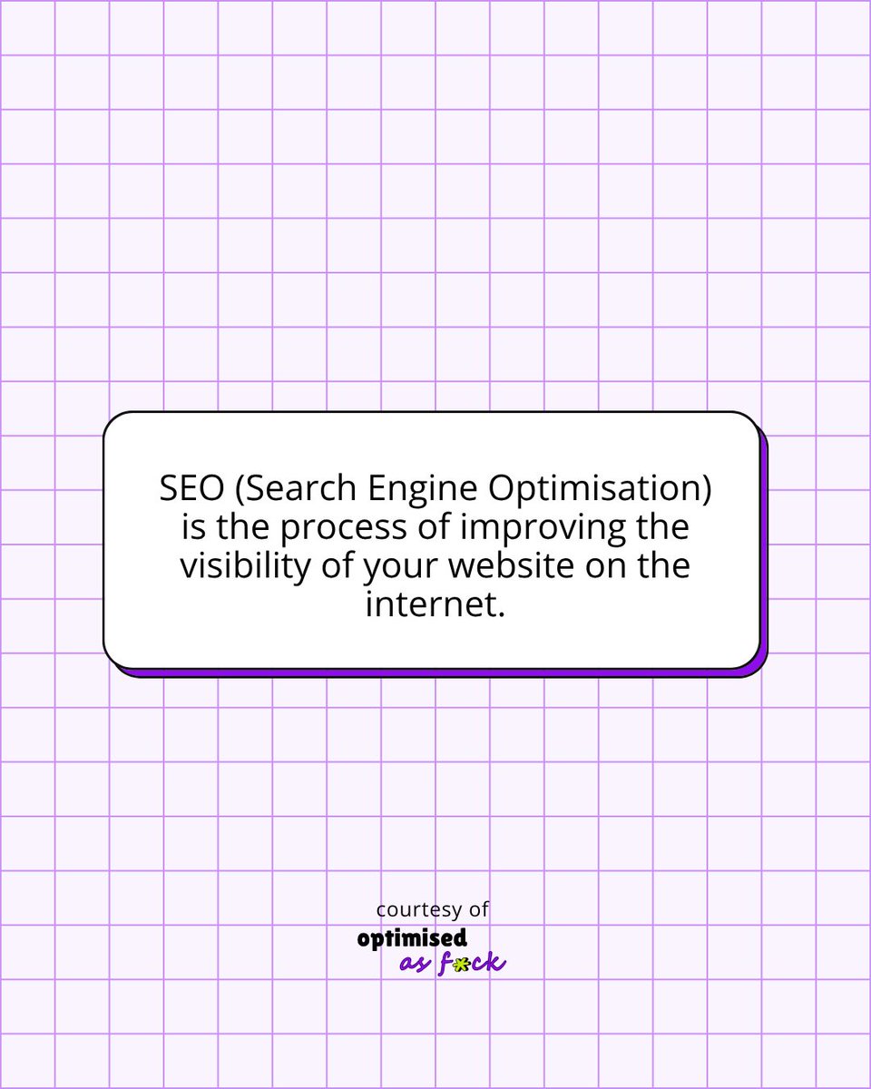 optimisedaf's tweet photo. If your current understanding of SEO comes from a marketing guru on LinkedIn who uses the word “leverage” a lot, this is for you.

An actual, simple explanation awaits. 

Swipe it and give us a follow for more SEO made f*cking easy. 💜

#SEOExperts https://t.co/fIu4EhVkZQ