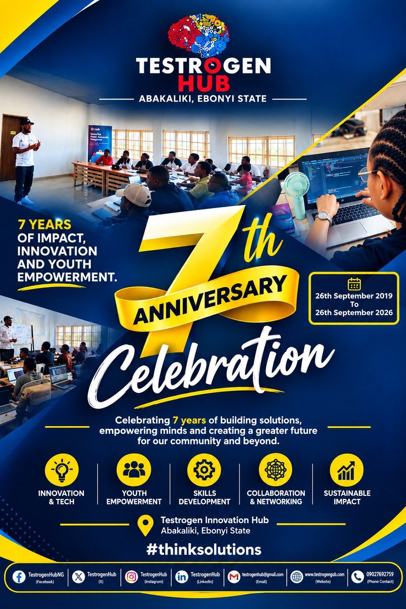 donlaz4u's tweet photo. As we celebrate the 7th anniversary of @TestrogenHub Abakaliki, I am grateful to Dr. @SamAmadi most sincerely for supporting the idea from the foundation year. He formally opened the hub in September 2019, and also facilitated a fireside chat in 2025. 
We are making progress but still far from where we want to be.
We keep pushing! 
#TeatrogenHubAt7