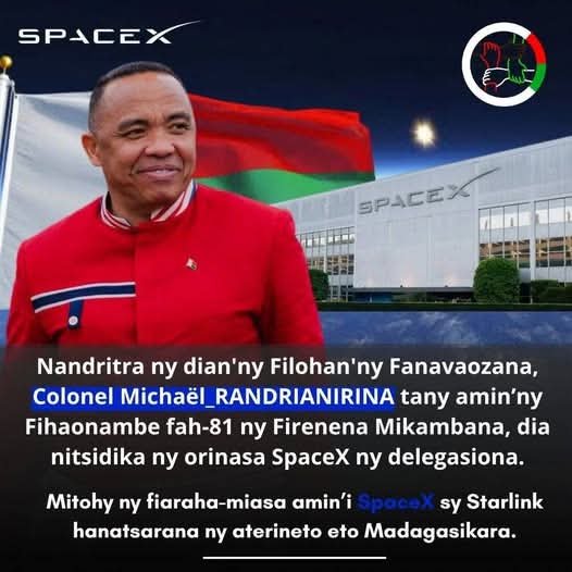 Miorreyy's tweet photo. MADAGASIKARA × SPACEX
Nandritra ny dian’ny Filohan’ny Fanavaozana tany New York, dia nitsidika ny SpaceX izy ireo. 
Hitohy sy hihamafy ny fiaraha-miasa! https://t.co/qu9F9M9WyS