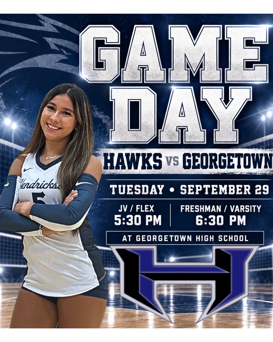 HHSHawkVball's tweet photo. IT’S GAME DAY, HAWKS! 🦅🏐💙

We’re headed to Georgetown tonight. Bring the energy, get loud, and cheer on the Lady Hawks!

Let’s go, Hawks! ONE TEAM. ONE GOAL. https://t.co/nYCo2LOylm