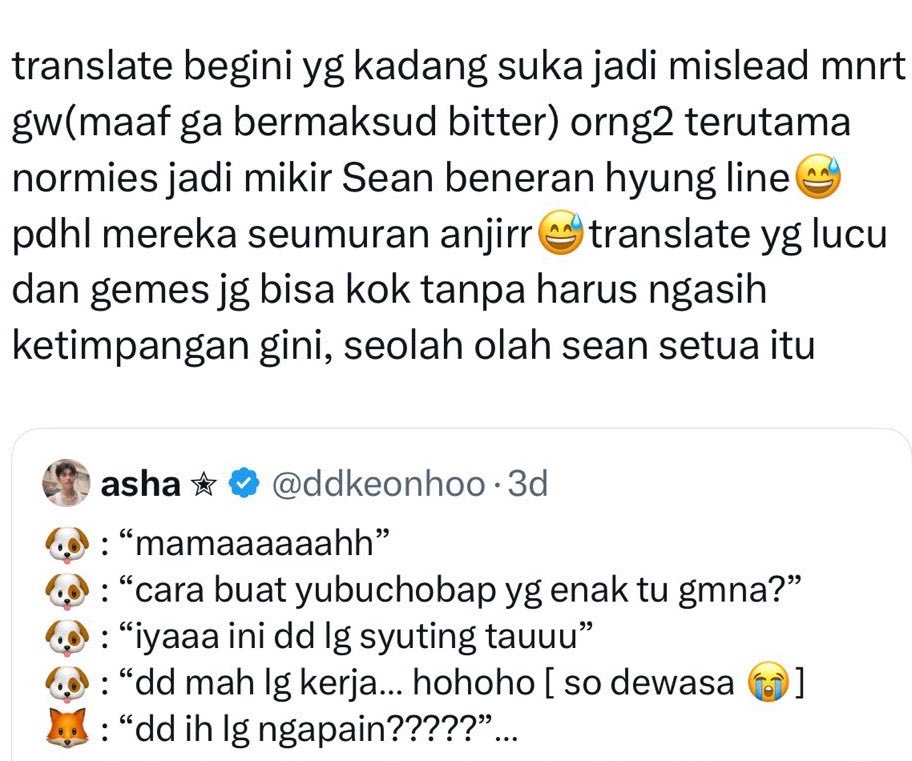 prettylittleom's tweet photo. Jadi beginiii, aku ga tetiba ngetweet ini out of nowhere, aku ngereply dari tweet ini (she deleted her tweet and deactivate her acc). I was just voicing out my opinion tanpa ada agenda shipping seperti yang dibilang di rep dan qrt, i also never said “gaboleh manggil kono dd” https://t.co/dEXorP2hMw
