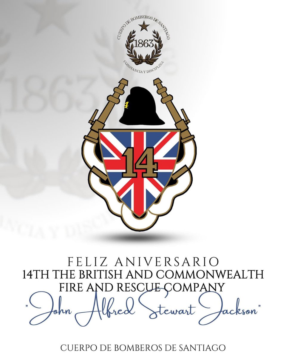 Comandantecbs's tweet photo. En honor al 68° aniversario de fundación de la @14FRC “The British and Commonwealth Fire and Rescue Company J.A.S. Jackson”, envío un afectuoso saludo a todos sus integrantes, reconociendo su compromiso y entrega hacia la comunidad. https://t.co/tj2gjtc2hQ