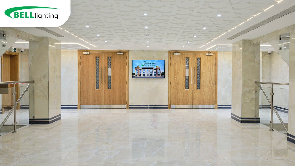 belllighting's tweet photo. As part of the Birmingham Central Mosque expansion, 744 Firestay Geo Sustainable Modular LED Downlights were installed, alongside 72 Arial Multi T-Pro LED Panels and 37 Deco Grande LED Bulkheads.
Read the full case study: https://t.co/EipElZNUYA
#belllighting #lighting https://t.co/5XmgeI7cBf