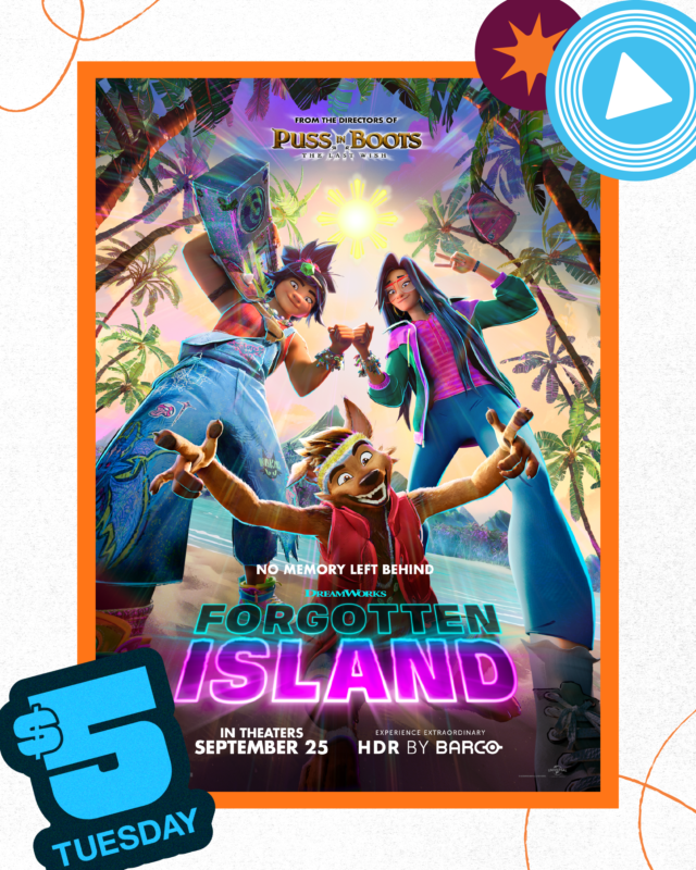 evocinemas's tweet photo. Take a trip to the Forgotten Island this Tuesday for only $5!

Snag $5 tickets 🎟️ to any our films TODAY: https://t.co/I76DCV26Gx https://t.co/7P8QI8KVbi
