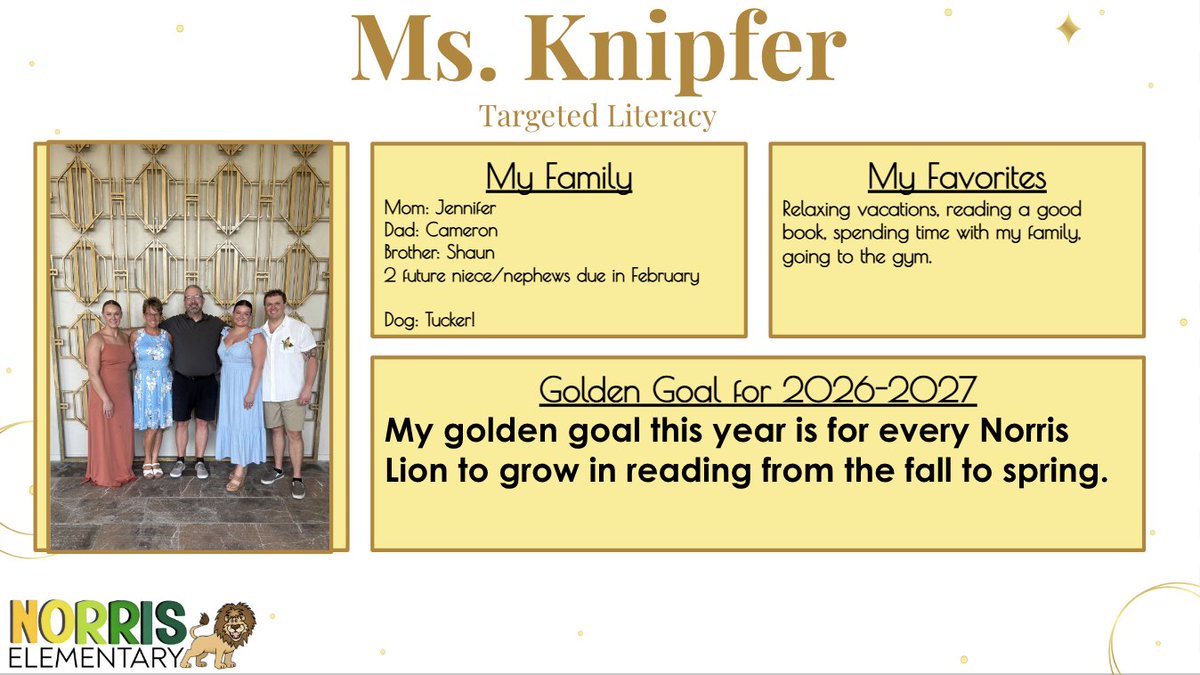 NorrisElem's tweet photo. ✨ Meet the people who make our school shine! ✨ Targeted Literacy Teacher Ms. Knipfer, and Targeted Literacy Paras Mrs. Moodley and Mrs. Williams! https://t.co/1vCdTbnUnD
