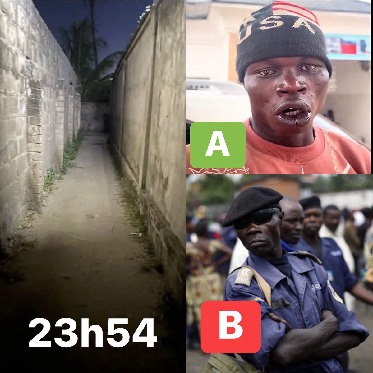 KimKimuntu's tweet photo. Toi, dans ce couloir, à cette heure-là, tu préfères croiser A ou B ? Sois sincère et dis pourquoi l’un et pas l’autre. 🤣🤣 🏃🏾‍♂️

JPC

#motuna https://t.co/KltyVj3m9E