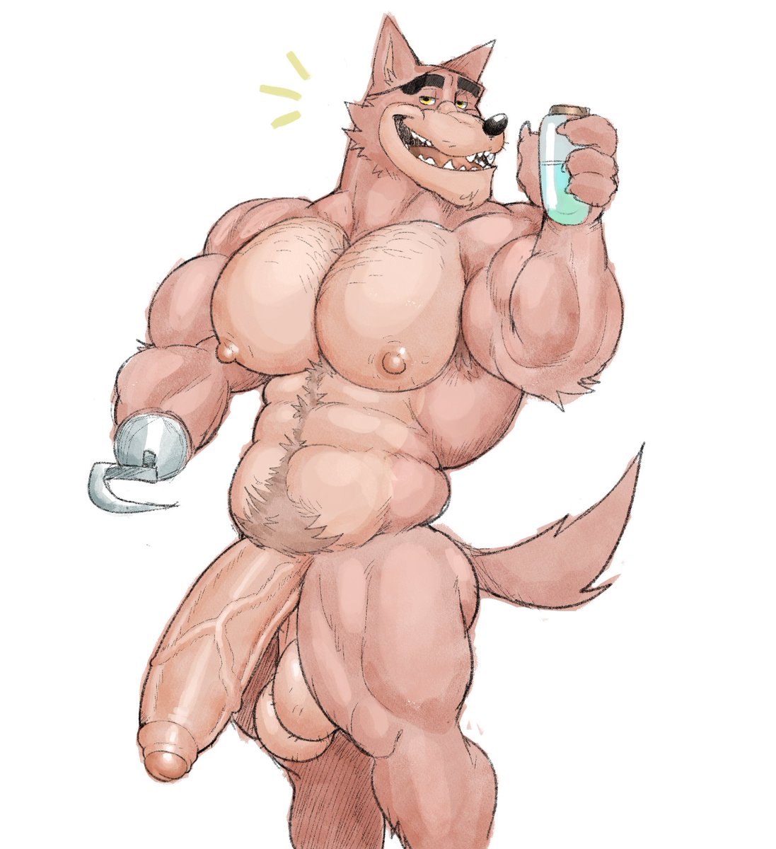 flesh4momo's tweet photo. Foxy trying slurp juice https://t.co/OCQiGaz08D