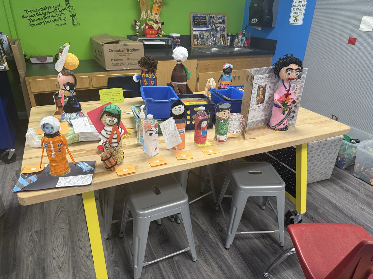 SMCLAbookden's tweet photo. Great turn out for Bottle Biographies to research and celebrate famous Hispanics for Hispanic heritage month.  The Wolfpack showed out!  @SMCLAbookden @CREWatDISD @DISD_Libraries @RubyGarzaDISD https://t.co/QuBUJCOzFz