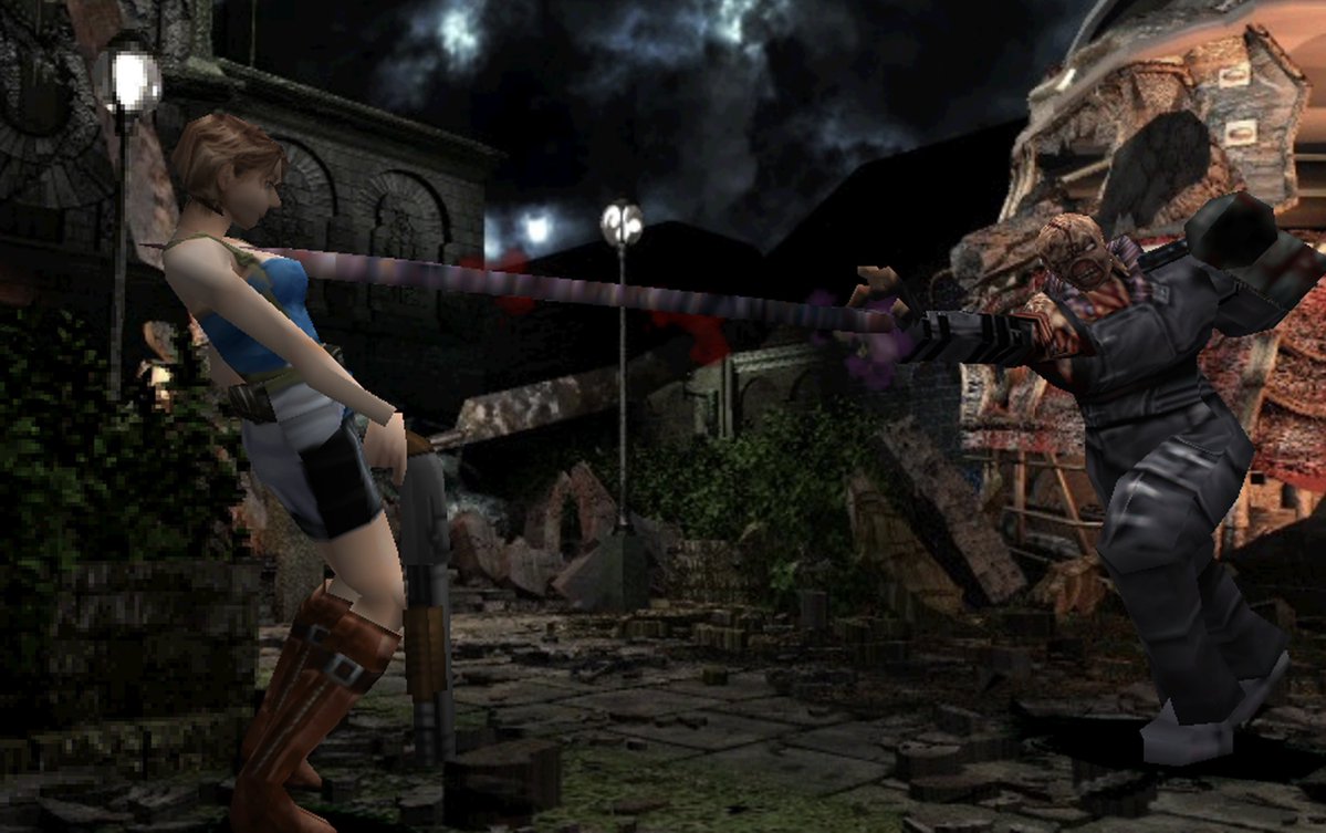 RE_Archives's tweet photo. September 29th, 1998…

After a fierce battle in front of the Raccoon City Clock Tower, Jill Valentine was infected with the T-Virus by Nemesis. https://t.co/1FNsQgKa6h