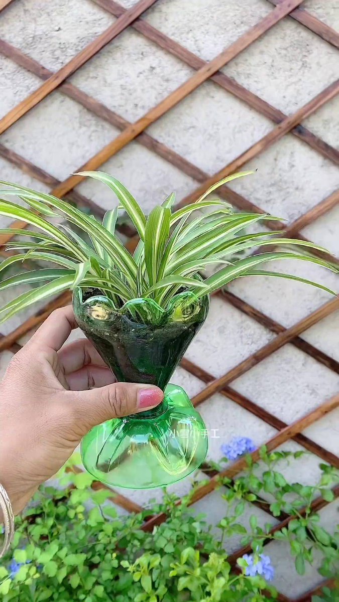 Ronnadosso's tweet photo. [Hoy creé un llavero de maceta miniatura con residuos de plástico, rápido y ecológico. #DIYManualidades]， https://t.co/49bPxOVAbC