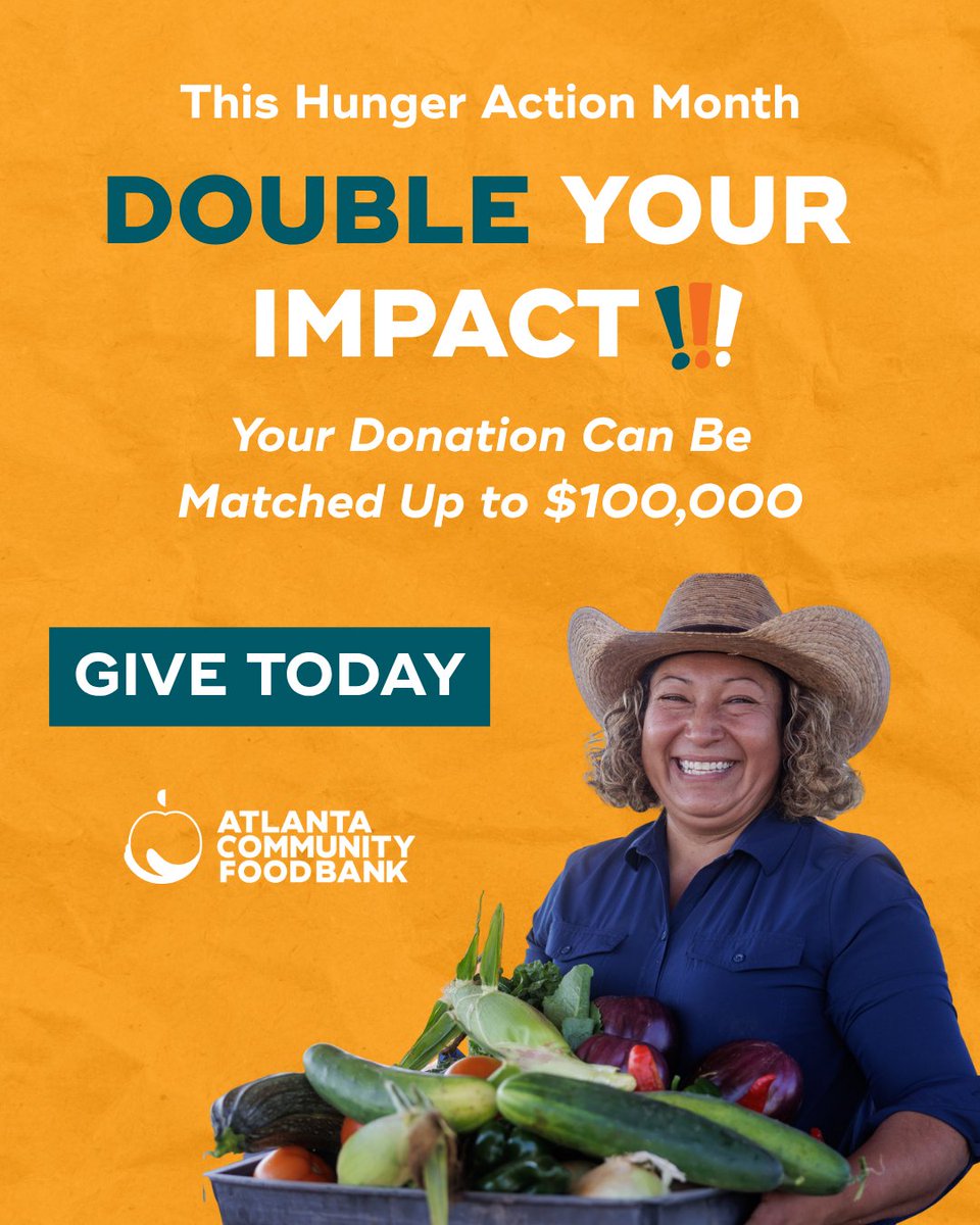 ACFB's tweet photo. Today is #HungerActionDay! Are you playing your part? You can help us in our mission to end hunger in every community by donating. This month your gift is worth DOUBLE! Click here to take action today:
https://t.co/VhGiB9Jw8a https://t.co/dRsnqKpfAK