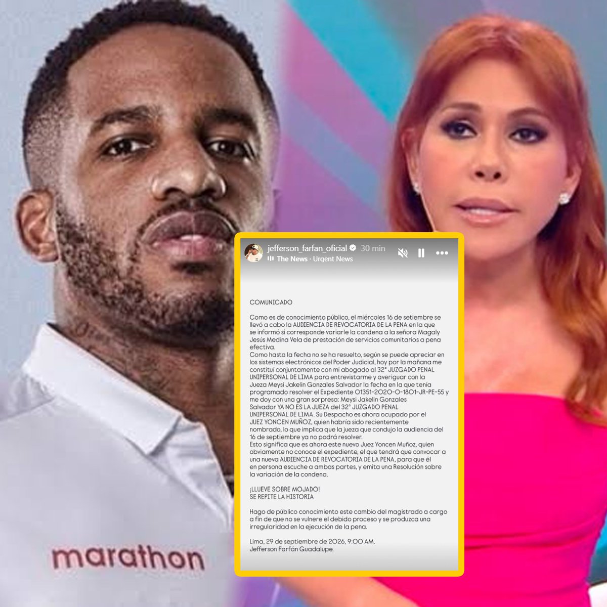 yacasiperu's tweet photo. 📢#LOULTIMO | JEFFERSON FARFÁN DICE QUE CAMBIARON A LA JUEZA QUE IBA A REVERTIR LA SENTENCIA DE MAGALY MEDINA 😮🔥

"Me doy con la sorpresa que ahora ya no es la misma jueza sino un juez, quien no conoce el expediente y retrasa la resolución final", dice. 

¿MAGALY MOVIENDO SUS FICHAS? 😮

¿QUE OPINAS? 🤔