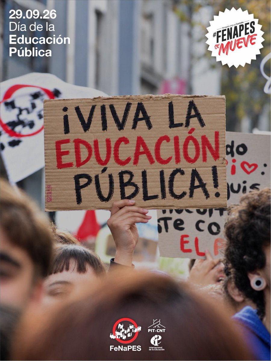 FenapesUruguay's tweet photo. 29.09.26
Día de la Educación Pública.
📢 Saludamos a quienes, día a día y en todo el país, sostienen esta política pública esencial, democratizadora y comunitaria.
¡Viva la educación pública!
#Lista11
#FenapesSeMueve https://t.co/lDIesG3k7S