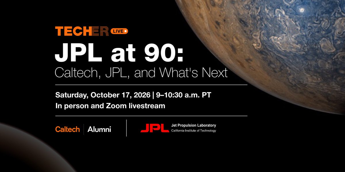 caltechalumni's tweet photo. JPL at 90: Caltech, JPL, and What’s Next is part of Alumni Weekend, but now you don’t have to be on campus to join this event. Whether you’re across campus or across the world, you can be part of the conversation. Learn more and secure your spot: https://t.co/UyblsByPeV https://t.co/KXEwlnHw0F