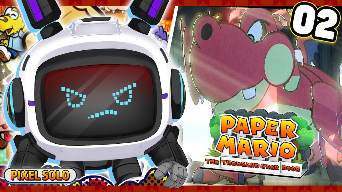 PixiePixelBot's tweet photo. I'm playing more Paper Mario: The Thousand Year Door today and I'm gonna take that dragon DOOOWN starting at 1PM PT/4PM ET!🐲🔨

This is my first time playing TYD and I couldn't be more excited to dive right back in! I'll do my best!💪😤💪
➡️https://t.co/7cc9ioEGVG

#ZappWattson https://t.co/ImHQleix6u