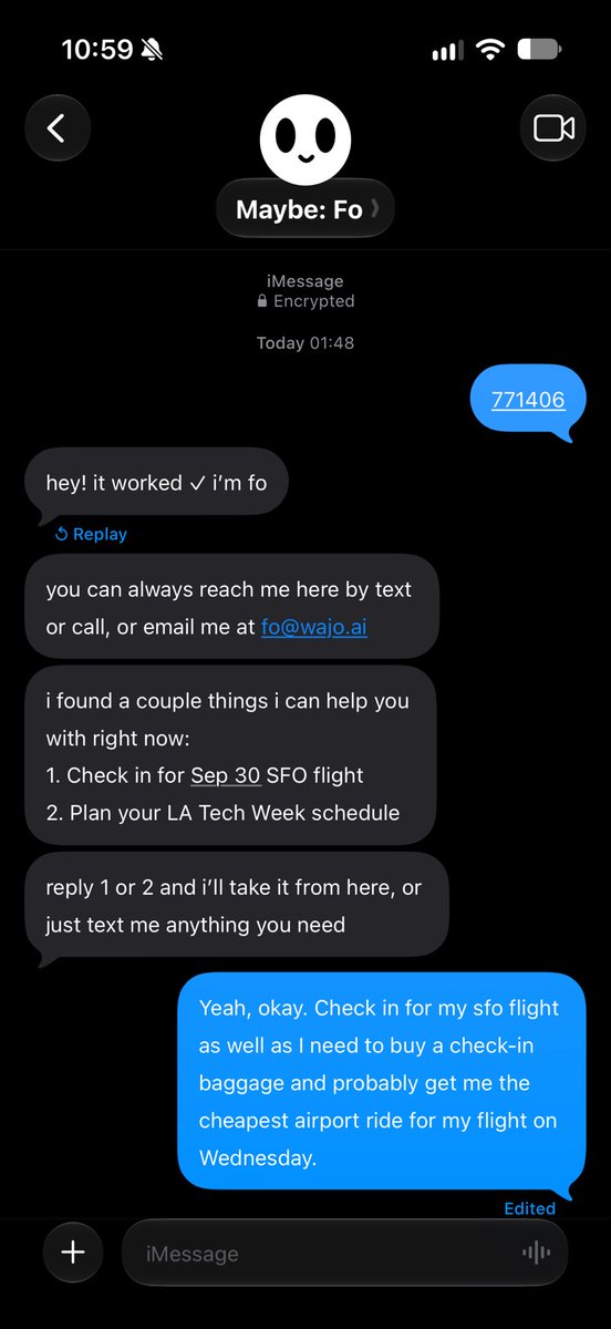 JayasriSNG's tweet photo. after 4 awesome months in LA, i’m moving to SF tomorrow. excited for Tech Week and my next chapter!

started the move by letting @hey__fo, @wajo_ai’s latest agent, check me into my flight. it was spot on! kudos to the Google DeepMind team :)

excited to meet more folks in SF. if you’re into XR, travel, fashion tech, or just building cool things, let’s chat!!!