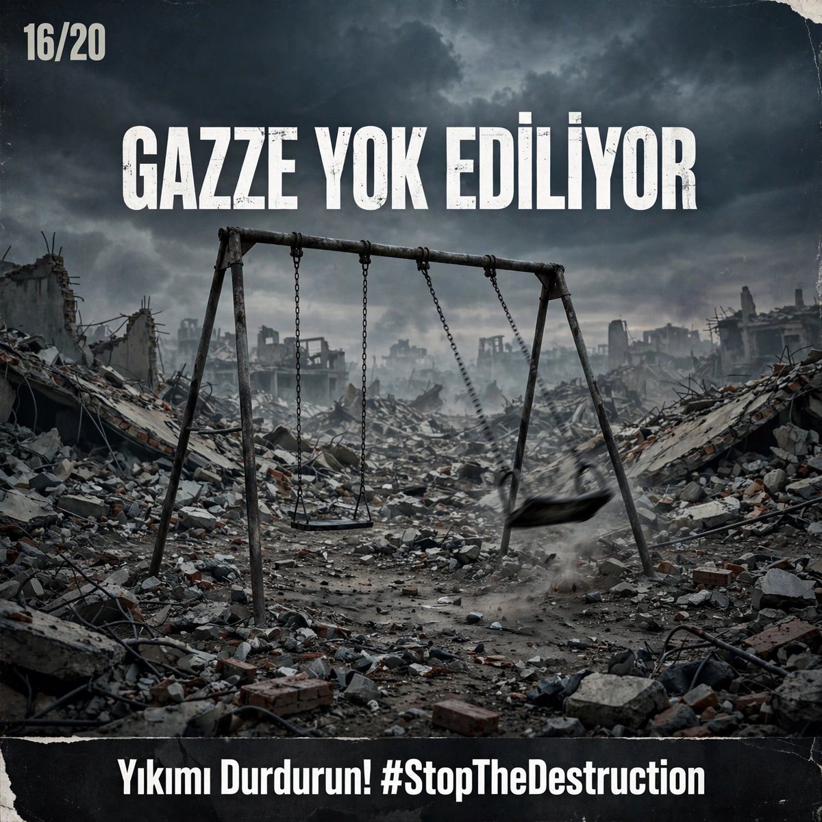 Ferdi_Karabasan's tweet photo. Yıkılan evlerin tozu dumanı sadece toprağı değil, küresel ahlakın gözlerini ve kalbini kör etti. 

Masum canların üzerine yağan her gülle, insanlığın son sığınağını da yerle bir ediyor. 

Bu çirkin cinayet şebekesine karşı ayağa kalkmayan her beden, yürüyen bir utanç abidesidir. 

GAZZE YOK EDİLİYOR 
#StopTheDestruction 
Yıkımı Durdurun!
