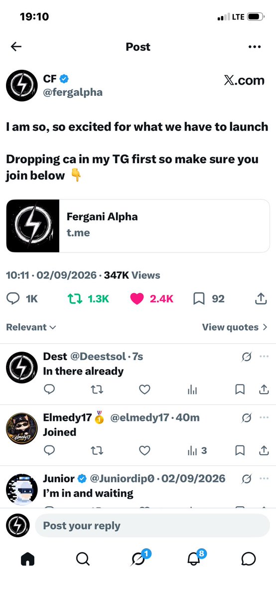 Deestsol's tweet photo. @fergalpha Been following for a while now but never won, thank you for the opportunity @fergalpha 

7AHG7aq7HGzsuo6fPQrSCPt4QaZ4m6dY9Toxbp56XfWr https://t.co/cl1a8pJdxN