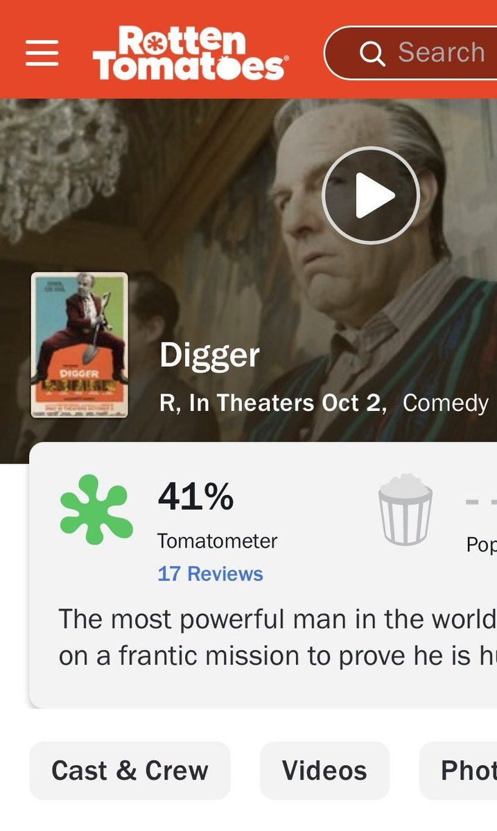 GiulioCine's tweet photo. 🪏 #DIGGER se estrena con un 41% de aprobación de la crítica en Rotten Tomatoes.

La película peor valorada de Tom Cruise en los últimos años 📉 https://t.co/12mA0nuf2k
