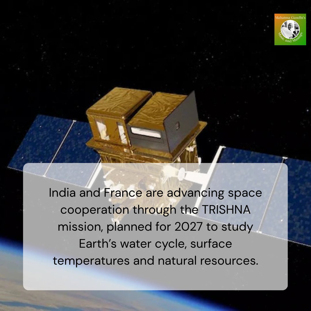 seva_shabari's tweet photo. India and France Deepen Space Cooperation with TRISHNA Mission to Map Earth’s Water Resources
Read more at https://t.co/Zws3NUocWH...
Image source: https://t.co/fOfCEIrmRs...
#IndiaFrance #TRISHNA #ISRO #CNES #SpaceCooperation #IndiaSpace #SpaceMission #EarthObservation #Water https://t.co/1VLcpoiZgh