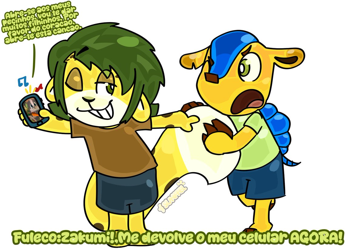 Sunffel's tweet photo. Give him his fucking phone already. 
text and without text versions
I wanted to try getting this style after the grown fuleco 1st version and here it is onces again! 
#mascotverse #fuleco #zakumi #fifaworldcup https://t.co/H43WqbPF5l