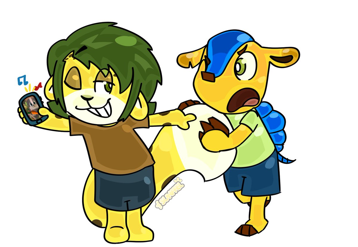 Sunffel's tweet photo. Give him his fucking phone already. 
text and without text versions
I wanted to try getting this style after the grown fuleco 1st version and here it is onces again! 
#mascotverse #fuleco #zakumi #fifaworldcup https://t.co/H43WqbPF5l
