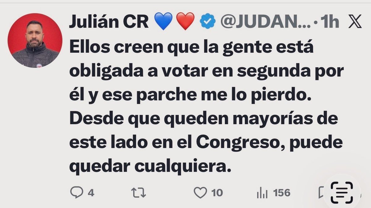 SammyDomina's tweet photo. @Juan_gp7 @NataliaVG06 @CeDemocratico Y esas son actuales, yo tengo las de antes de elecciones
Cuando se sentían ganadores, esos pobres seres belicosos llenos de odio y resentimiento tienen la neurona justa para no ensuciarse encima https://t.co/xDiQimhqKv