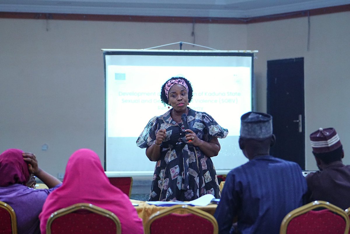 ESGBV_NG's tweet photo. The pathway to a more coordinated and survivor-centred SGBV response in Kaduna State advanced today, as the EU Support to End Sexual and Gender-Based Violence (ESGBV) Programme convened stakeholders to develop and validate the Kaduna State SGBV Referral Pathway. https://t.co/1mBD9US3MU