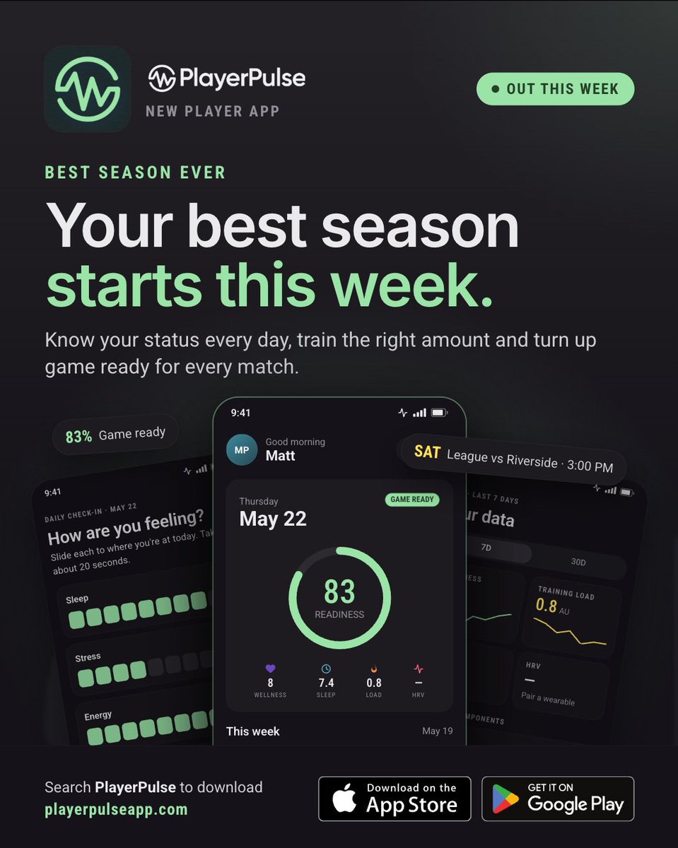 PlayerPulseApp's tweet photo. This week, knowing what you need to compete is no longer reserved for teams.

Players, get ready for your best season ever 🚀 https://t.co/YNIMz02TMi