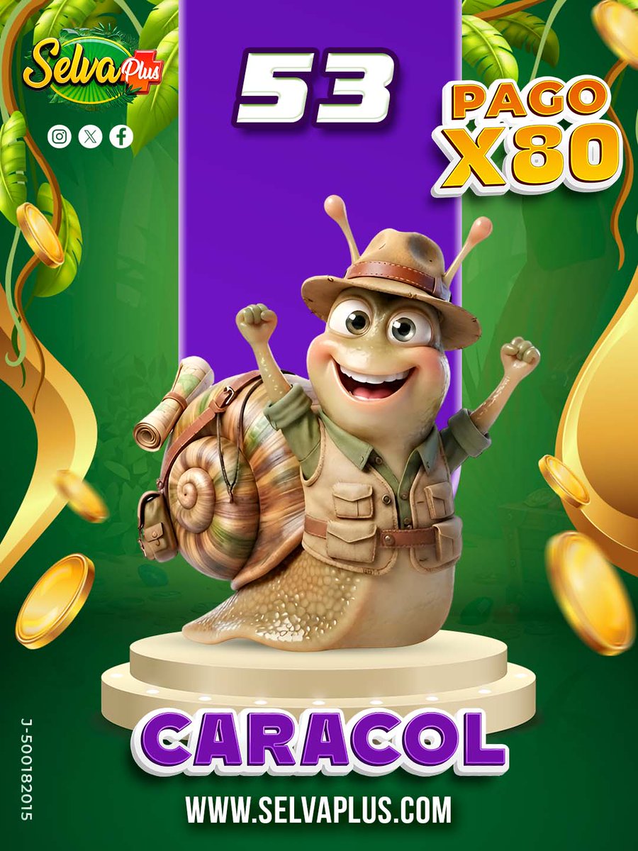 SelvaPlus's tweet photo. ¡El animalito millonario llegó rugiendo fuerte! 🐾💰

📅 Hoy es: Martes, 29 Sept 2026
⏰ Hora del sorteo: 02:15 PM
🥇 Animalito ganador: 53 Caracol

🌴 ¡La selva está celebrando! ¿Eras tú quien confió en el animalito ganador? https://t.co/QCxTjQvVb1
