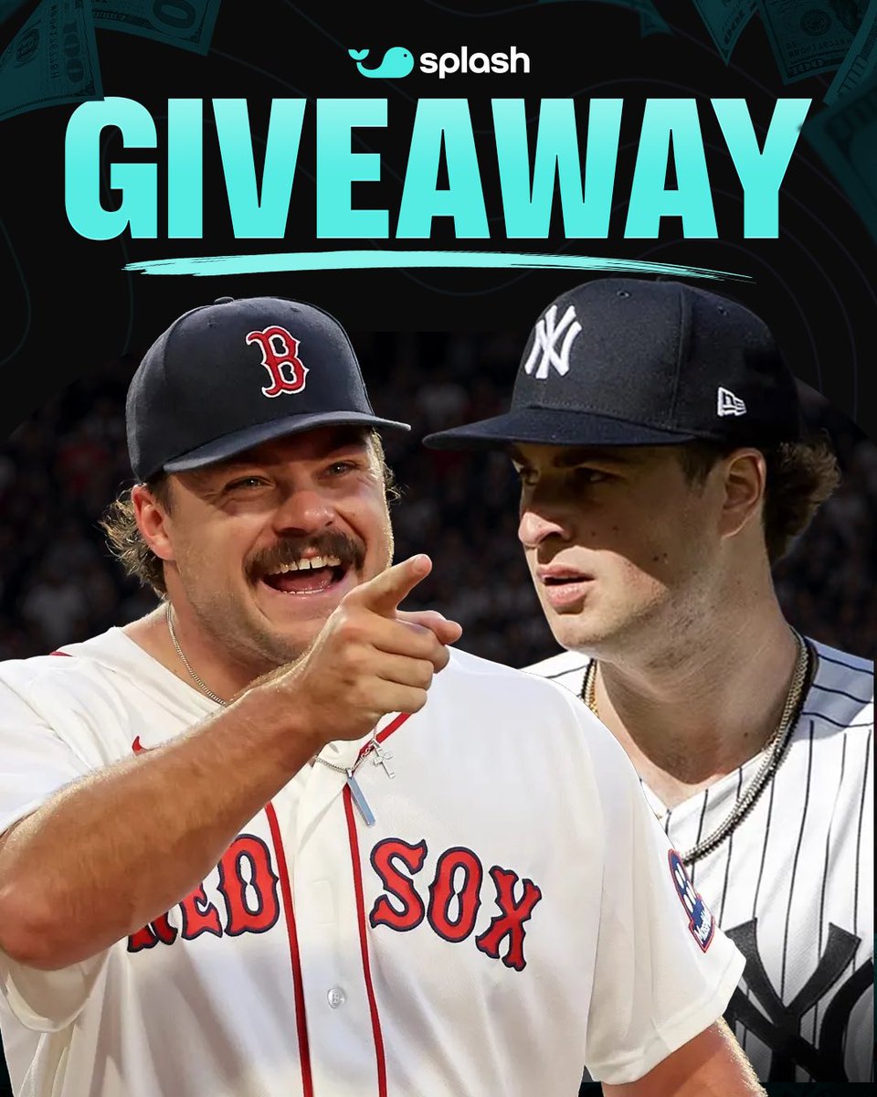 splashsports's tweet photo. 💵 $1,000 QuickPicks Voucher Giveaway! ⚾️  

If both Tolle & Schlittler get 7+ strikeouts tonight, we'll split $1,000 in QuickPicks Vouchers between 5 people who correctly predict the winner and score of tonight's BOS-NYY game 🤝  

To enter ⬇️  
1. Follow @splashgameday and @splashsports ☑️
2. Like & repost this post 🩵 
3. Comment your score prediction for the game 💬