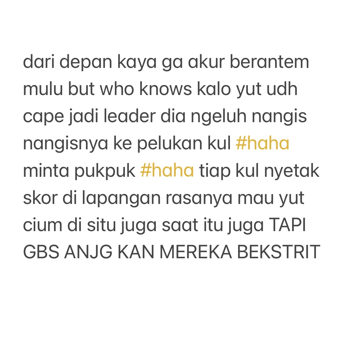 yuishiteru's tweet photo. kulyut as mvp club tp susah diatur (kul) &amp; kapten club BERTANGGUNG JAWA baik pendiem ga aneh aneh (yut) https://t.co/nsYLR4IX5n