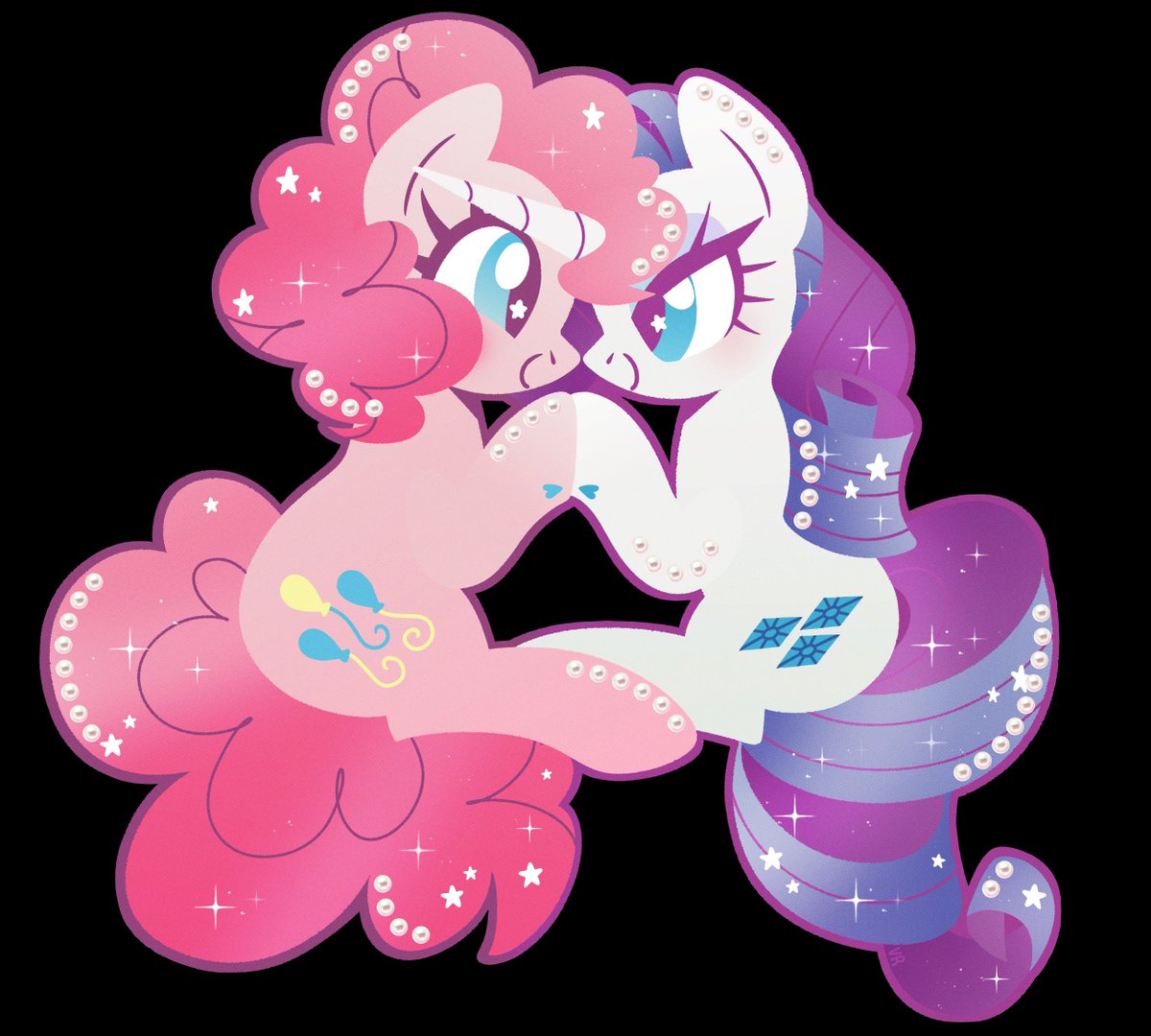aferalsunflower's tweet photo. the pinkie pie to my rarity #mlp https://t.co/lLMbh6j22D