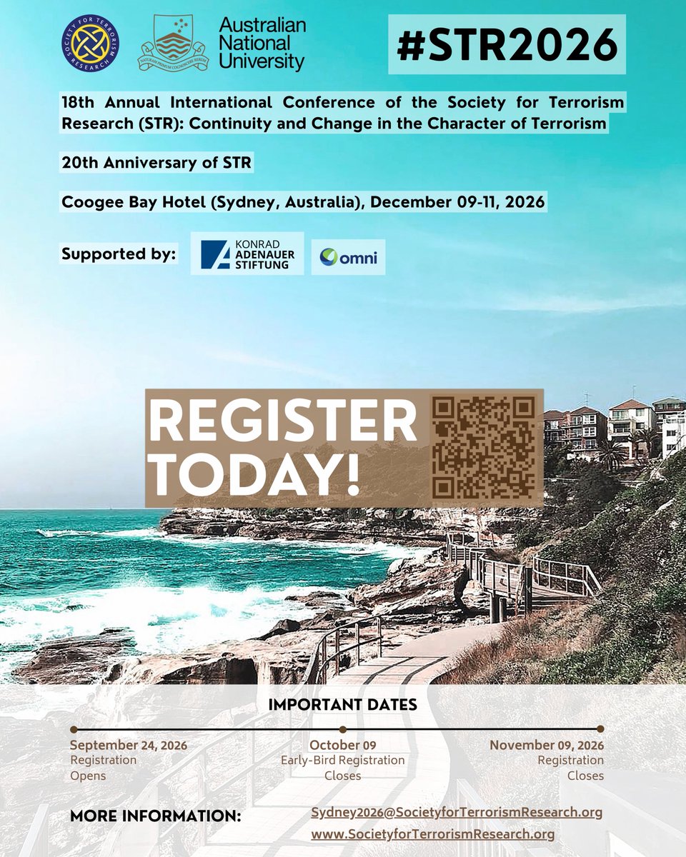 SocTerRes's tweet photo. 📝 You can now register for the 18th Annual International Conference of the @SocTerRes!
It will be held at the Coogee Bay Hotel (Sydney, Australia) between December 09-11, 2026.
You don't want to miss the Early-Bird rate... 🤷🏿♂️
Register here: https://t.co/s37NKt716n
#STR2026 https://t.co/e1ekCAs0KI