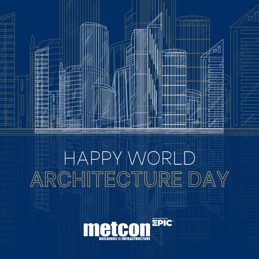 MetconConstruct's tweet photo. 🏛️ Happy World Architecture Day! 🌍

Today, we celebrate the architects &amp; design partners whose creativity &amp; expertise transform ideas into spaces that serve &amp; strengthen communities. We’re proud to collaborate in bringing those visions to life!

#WorldArchitectureDay https://t.co/4wUlDlcvTB