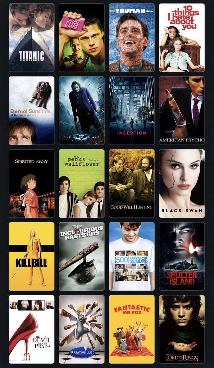 hendrixnroses's tweet photo. you can save only 2 of the most popular “gen z” movies (released 1997-2012) #filmtwt https://t.co/mhgpcY7xtK