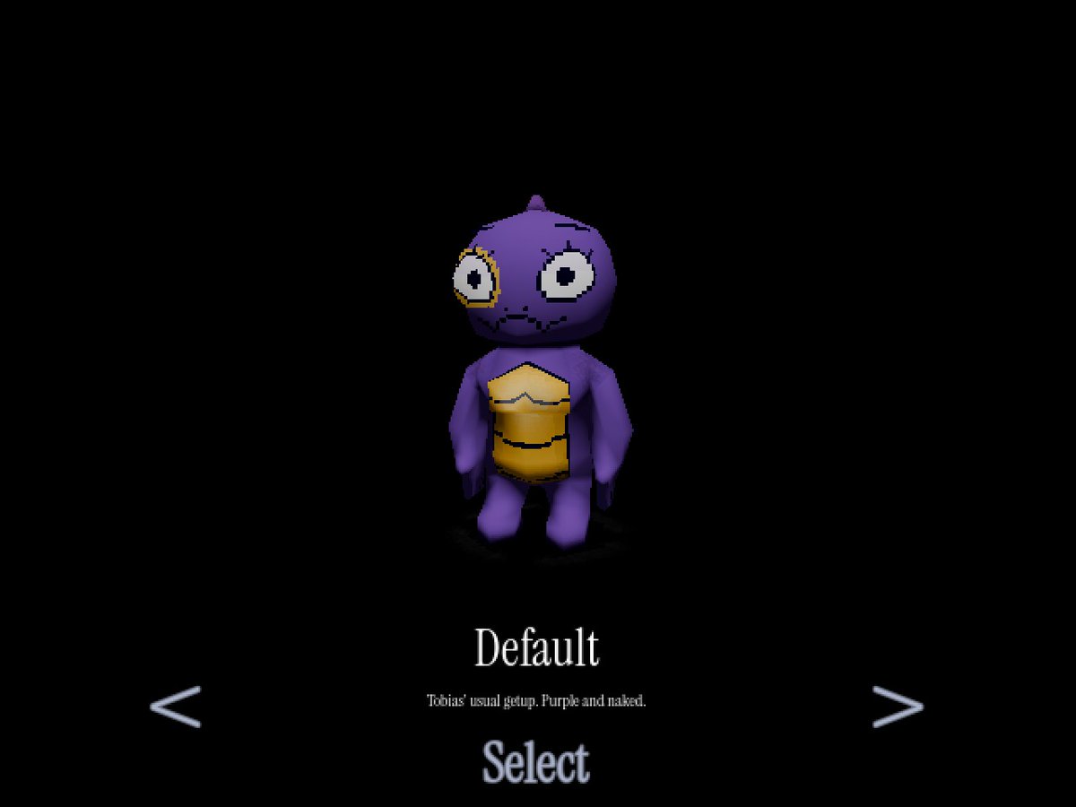 Owlexware's tweet photo. this genderbend tobias (whom imma call tony) has been on my mind for quite a long while now...

any pronouns will do for this fellow! (ignore the text using the default costume strings)

#TobiasInferno #GameDev #MadeWithGodot #godot #MascotHorror https://t.co/bFp5qWqq7d