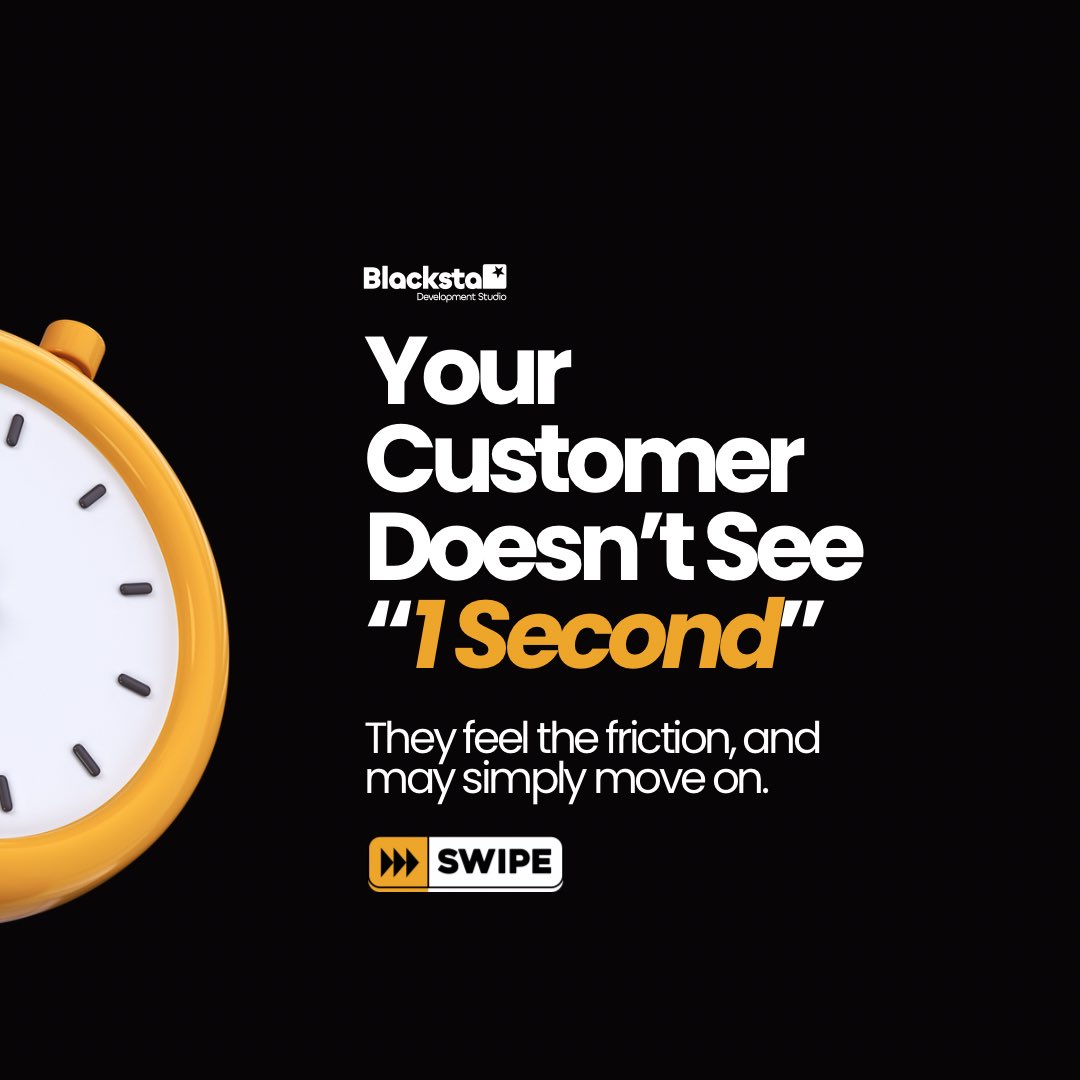 BlackstarDevSTU's tweet photo. A 1-second delay in page speed = 7% fewer conversions.   

You paid for the click—don't lose the customer to a slow site. Your traffic feels the friction and moves on.   Protect your ad spend 

⚡ DM "SPEED" to upgrade your site with Blackstar Studio!

#WebPerformance #PageSpeed https://t.co/fIKpEdb3gs