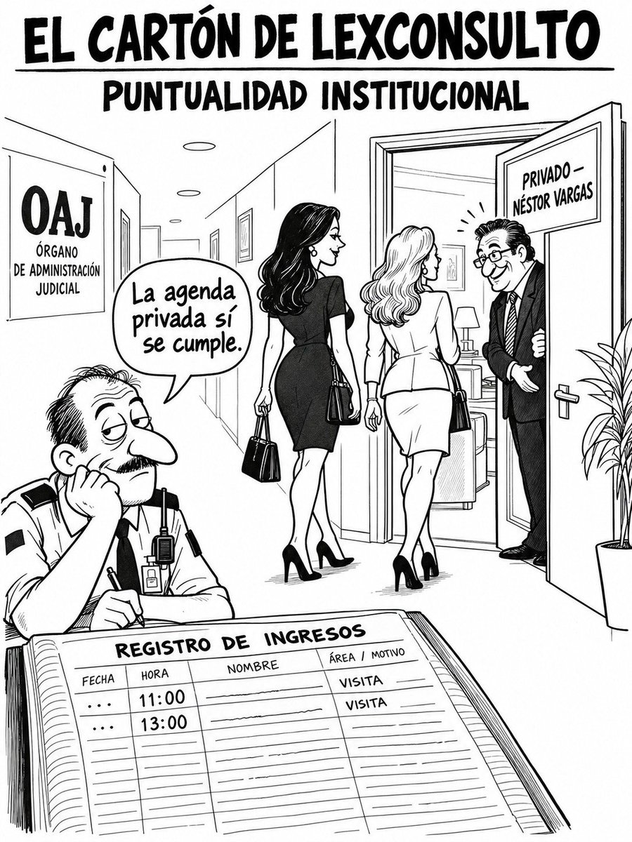 Lex_Consulto's tweet photo. Néstor Vargas gusta de compañía femenina en su privado del #OAJ, con puntualidad casi institucional: alrededor de las 11:00 y 13:00. Para prueba, el registro diario de ingresos, que cuenta mejor la historia que sus boletines. #PJF #Transparencia #ReformaJudicial #Justicia https://t.co/RDJ6RhzP25
